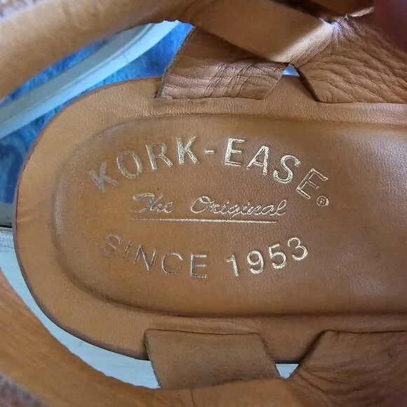 Kork-Ease Myrna Classic Tan Leather Platform Wedge Women's US 10 - Picture 4 of 6